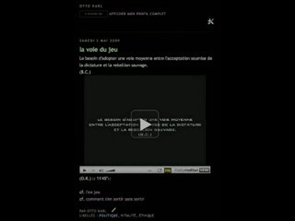 « maître » du jeu