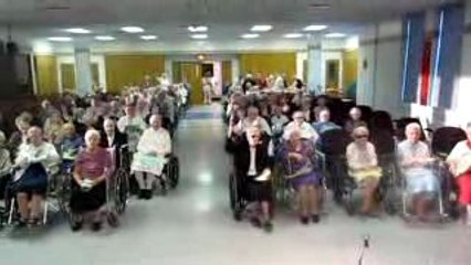 Voeux pour Thérèse de la part des Soeurs de la Providence