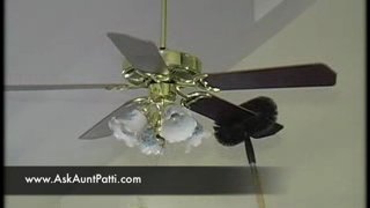 Cleaning a Ceiling Fan with a Ceiling Fan Brush