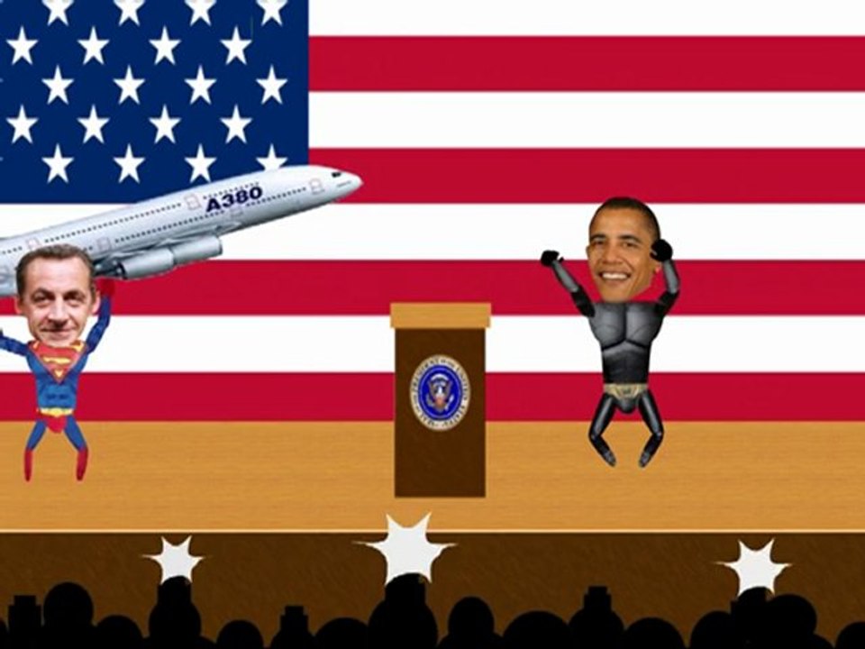 Média Fight : Super Sarko Vs Barack Obatman