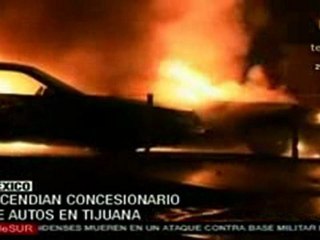 Incendian concesionario de autos en Tijuana