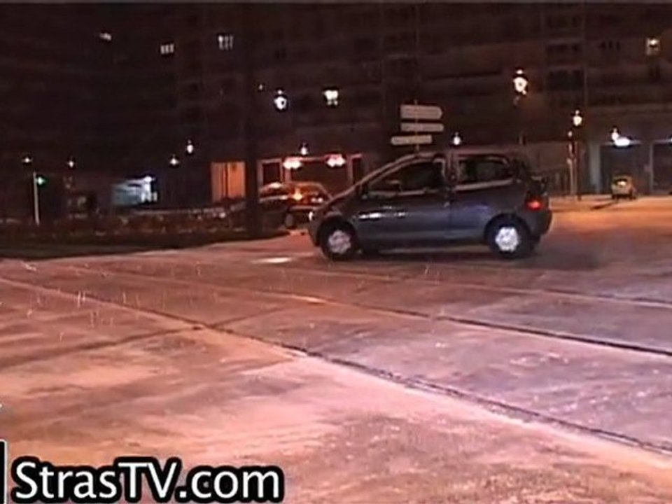 Glissades sur neige à Strasbourg