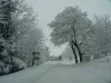 La route enneigée au matin du 19 décembre 2009
