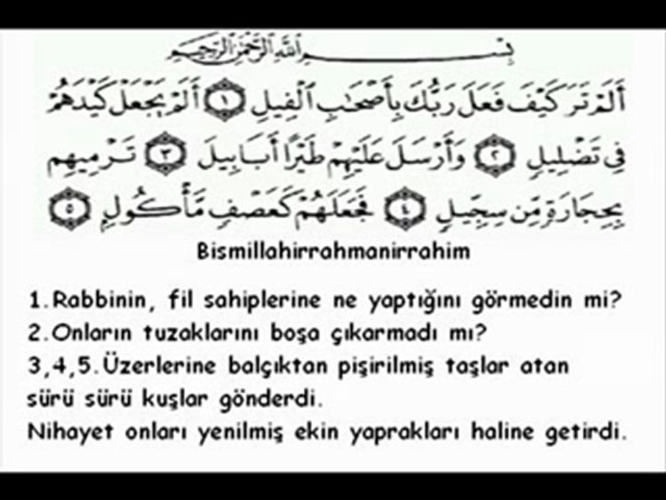 Fil Suresi ( KABE IMAMI) Sudeysi^