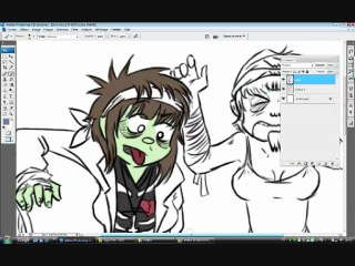 Speed Painting : Zombies ( Jelly Fish + Gaki )