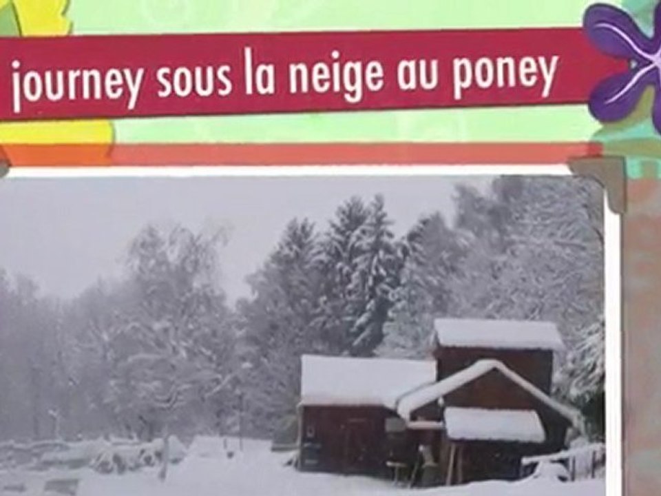 journey sous la neige au poney