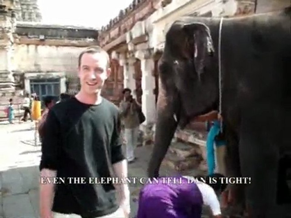 Dan being blessed by Elephant