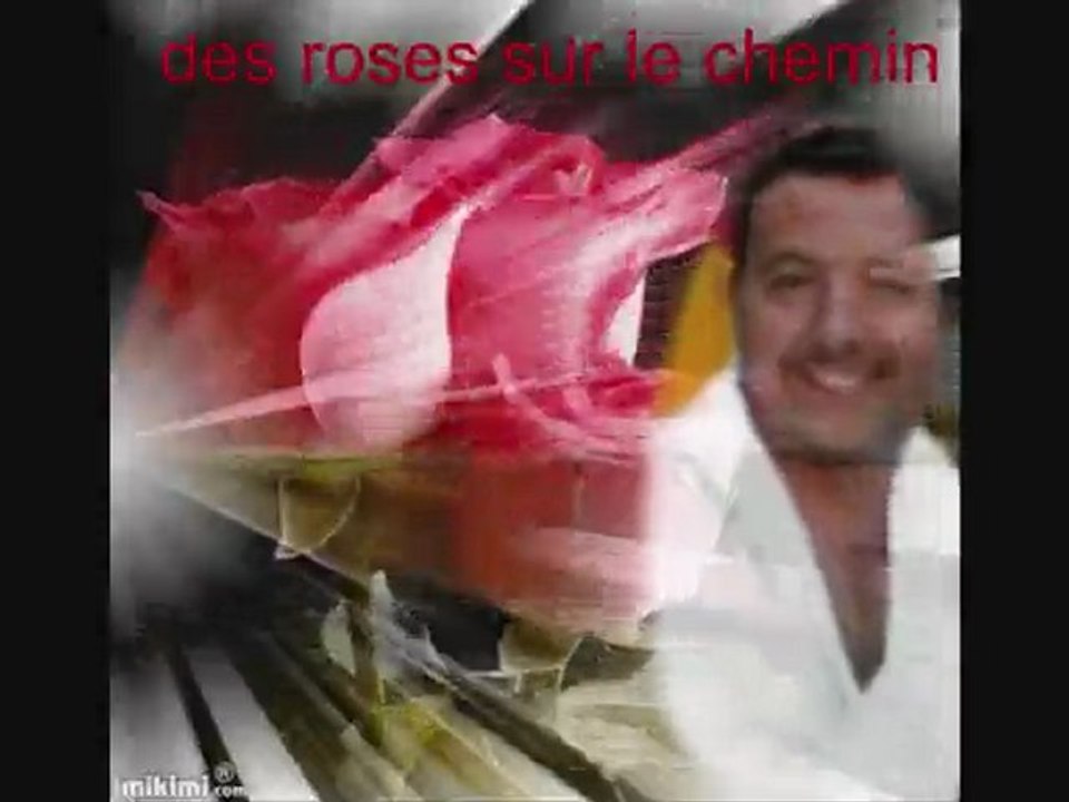 des roses sur le chemin