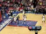 NBA Marcus Camby runs down the loose ball and makes an incre