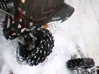 sortie quad sous la neige