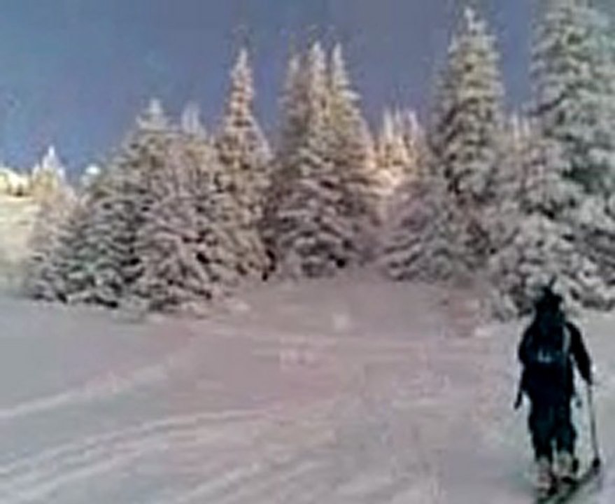 Camille en ski de randonnée à Chamrousse 3