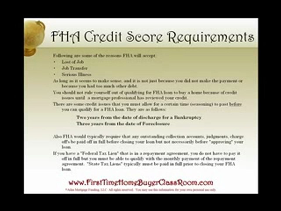 Will your current Credit Score qualify you for a FHA Loan?