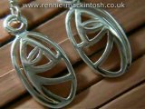 Silver Charles Rennie Mackintosh earrings DWA359 m1