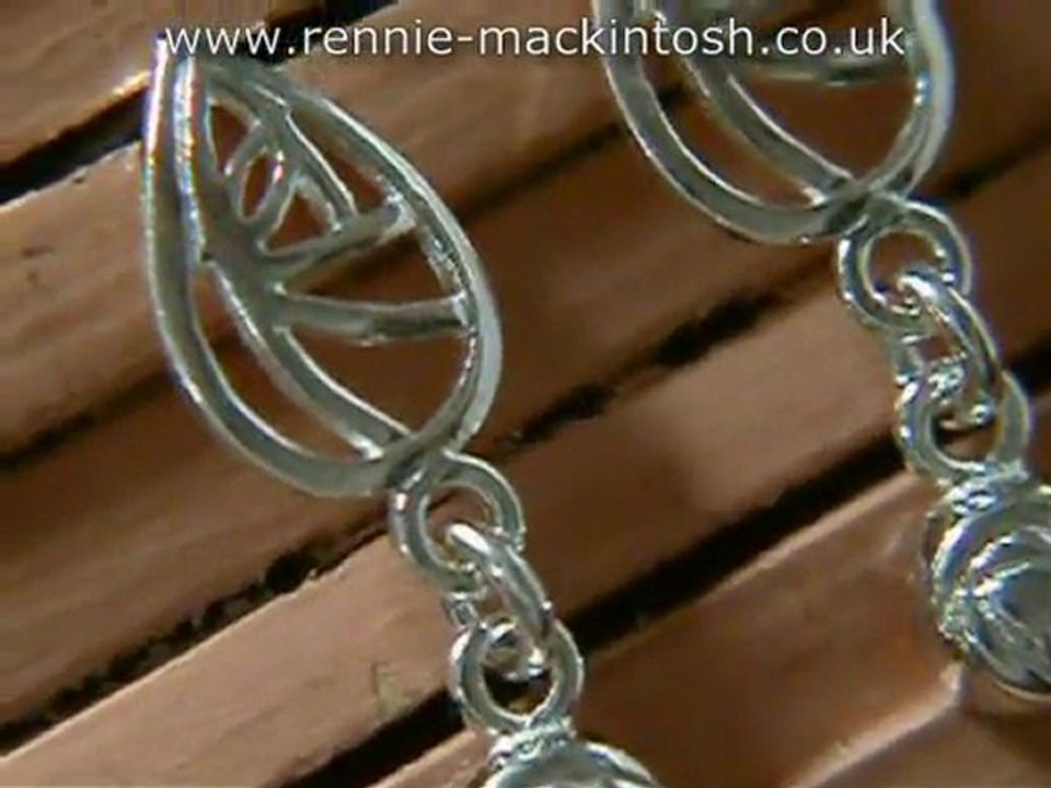 Silver Charles Rennie Mackintosh earrings DWA360 m1