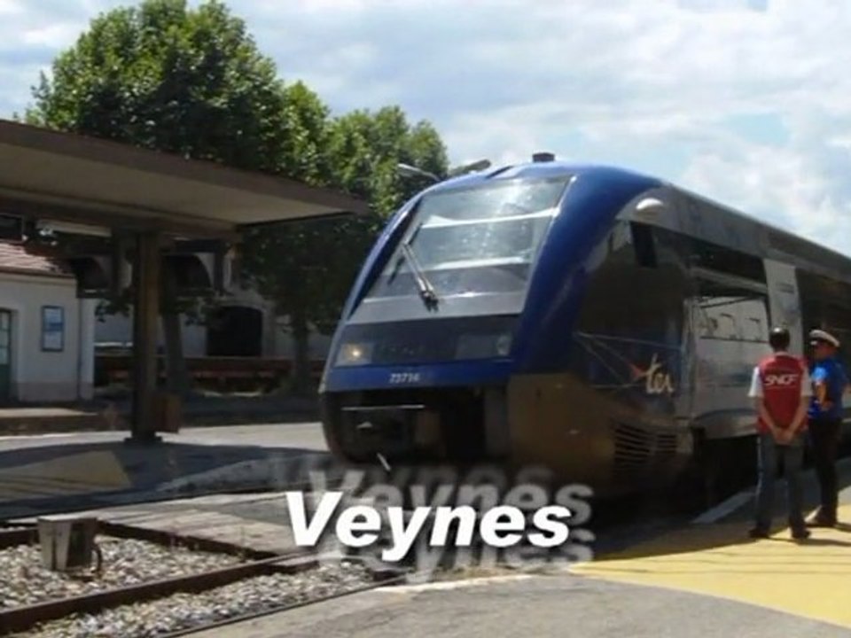 Balade en train le long des Alpes