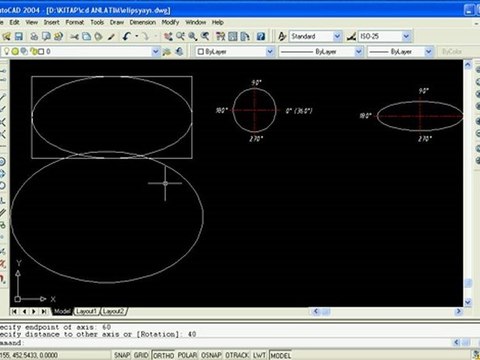 AutoCAD Ellipse Komutu