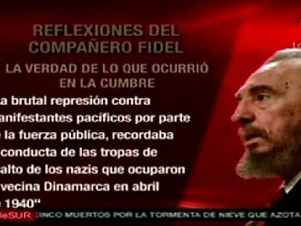 Cuestiona Fidel Castro documento de Copenhague
