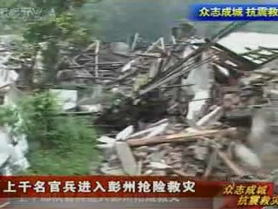 Chine: Au moins 15 000 morts et 19 000 personnes ensevelie