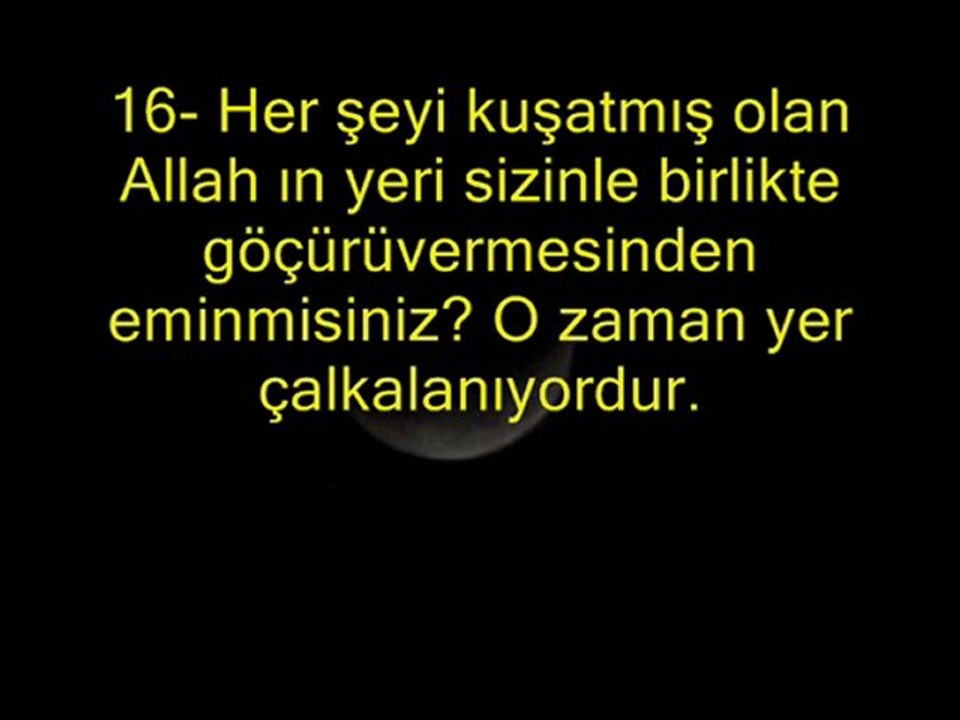 Mülk (Tebareke) Suresi ve Türkçe alt yazılı meali