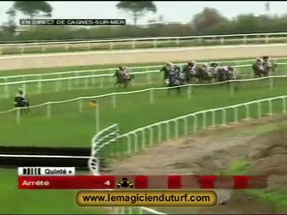 la vidéo  des courses CAGNES SUR MER Lundi 21 décembre 2009
