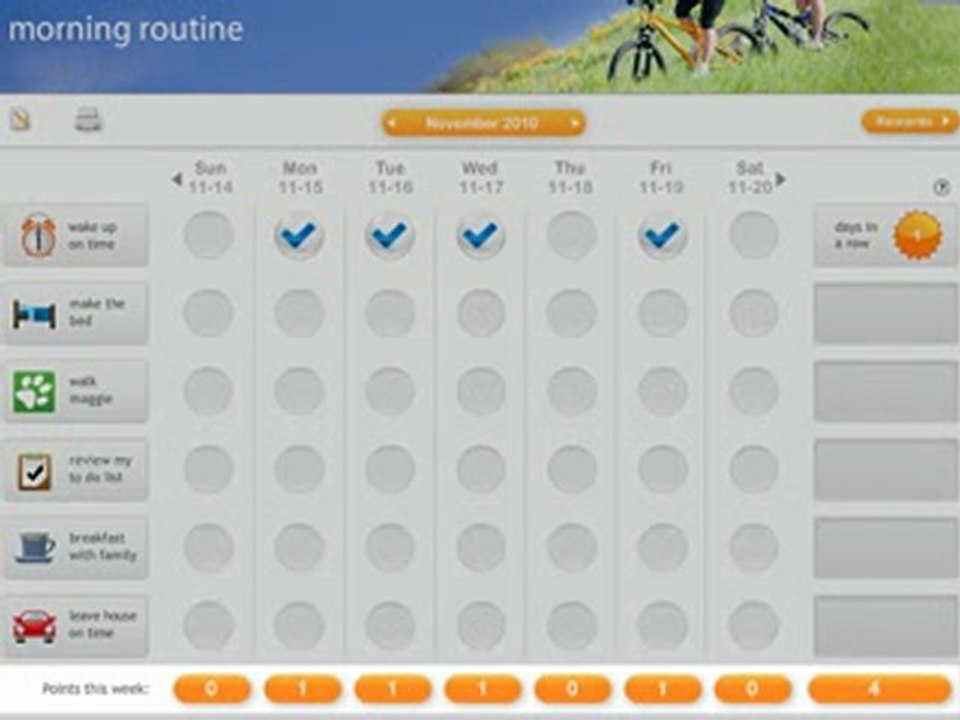 Goalforit.com - Habits & Daily Goals Chart Overview