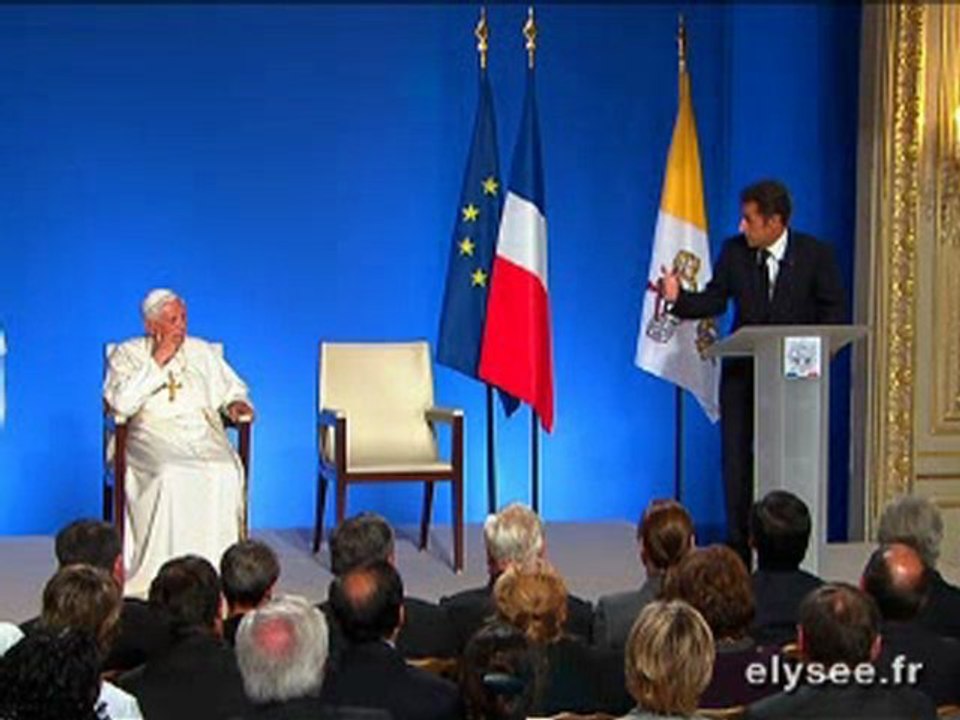 Visite de Benoît XVI : le discours de Nicolas Sarkozy