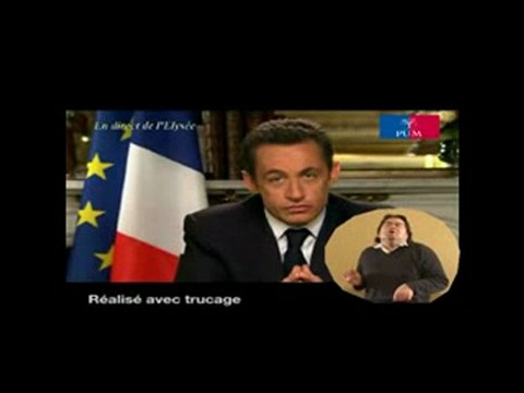 Une parodie des voeux de Nicolas Sarkozy pour 2009