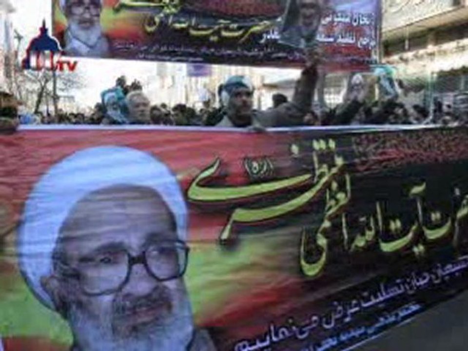 برگزاری مراسم تدفین آیت الله منتظری و برخورد های مردم و ...