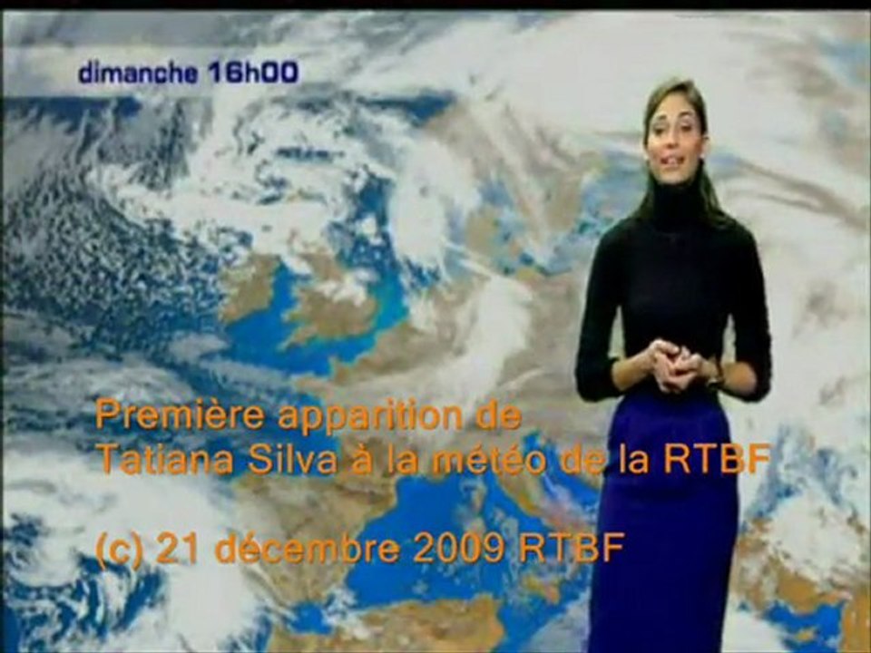 Tatiana Silva à la RTBF Première journée de météo