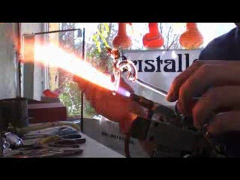 fabrication d'un chat (filage de verre)