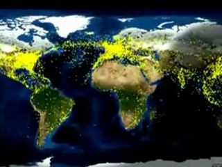 24 saat diliminde tüm dünyada uçan uçakların uydudan görün