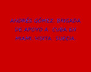 Brigada de apoyo a Cuba de Miami visitó Estocolmo 2