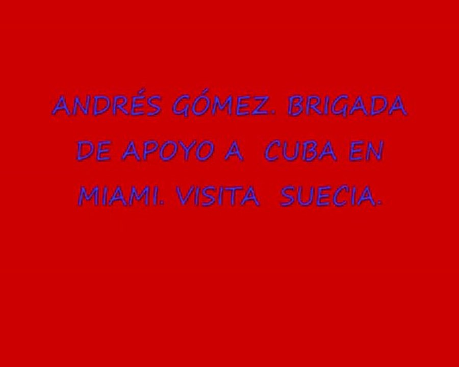 Brigada de apoyo a Cuba de Miami visitó Estocolmo 2