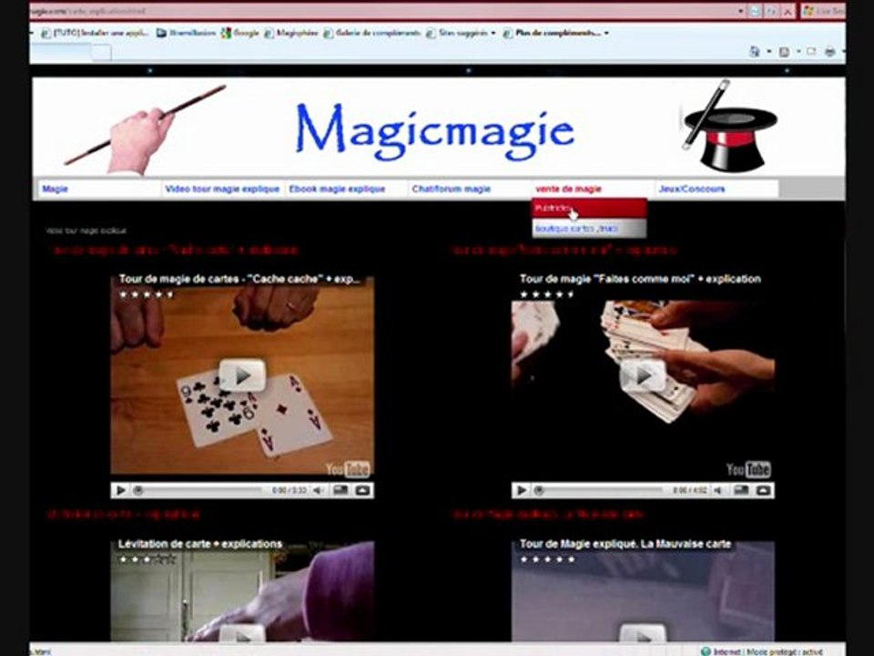 Tour de magie explication cartes carte explique revellé