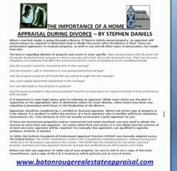 Baton Rouge Divorce Appraisals