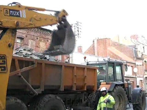 Le Cateau: travaux rue du Maréchal Mortier