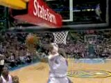 NBA Kenyon Martin cleans up Carmelo Anthony's miss.