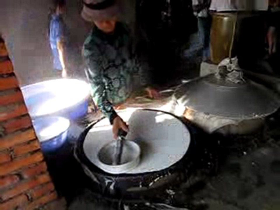 Fabrication de galettes de riz