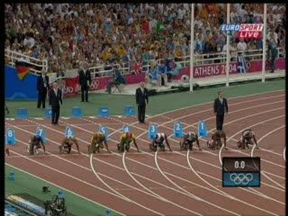 Justin Gatlin 100 m Sprint Olympia 9.85