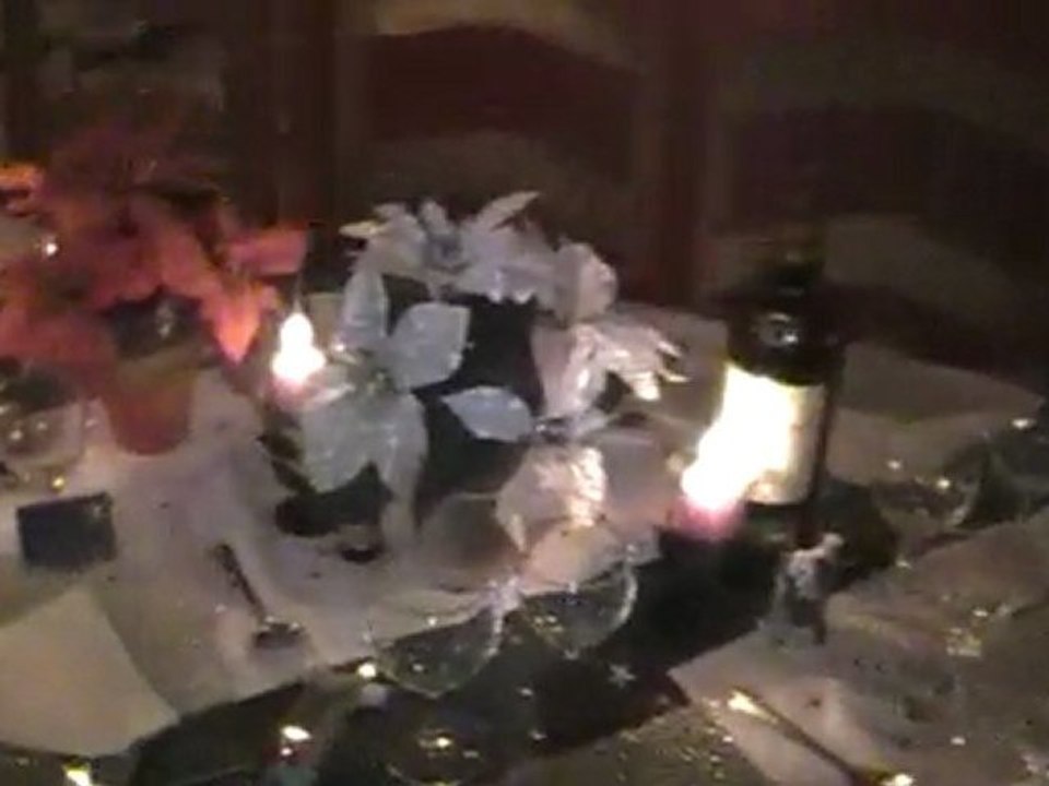 Décoration de la table de noel