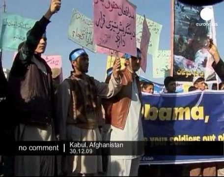 Afghans protest against the killing of civilians resulting from a NATO attack