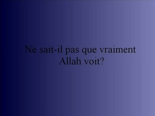 sourate 96 l'adhérance al kalbani