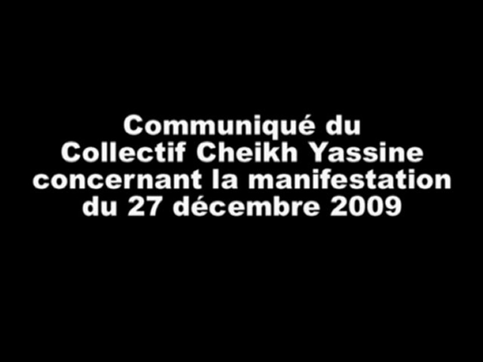 Itinéraire manifestation 27 décembre 2009
