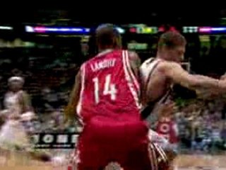 NBA Brook Lopez posts up and fights his way to the bucket fo