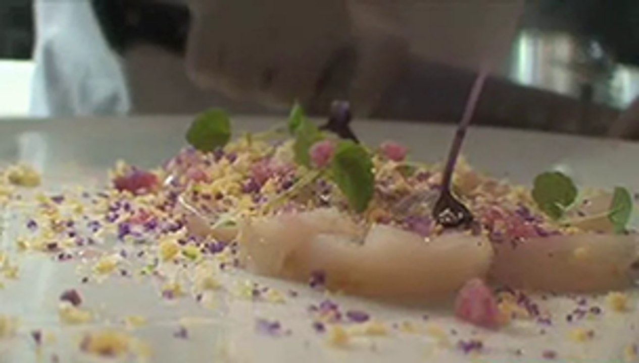 Recette de Carpaccio de saint-jacques par Sylvain Sendra, Itinéraires