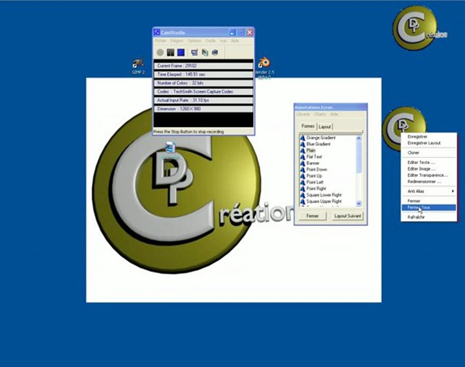 comment inserer un logo perso sur camstudio