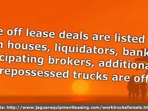 Work Trucks, New and Used, Are For Sale With Dealer Financin