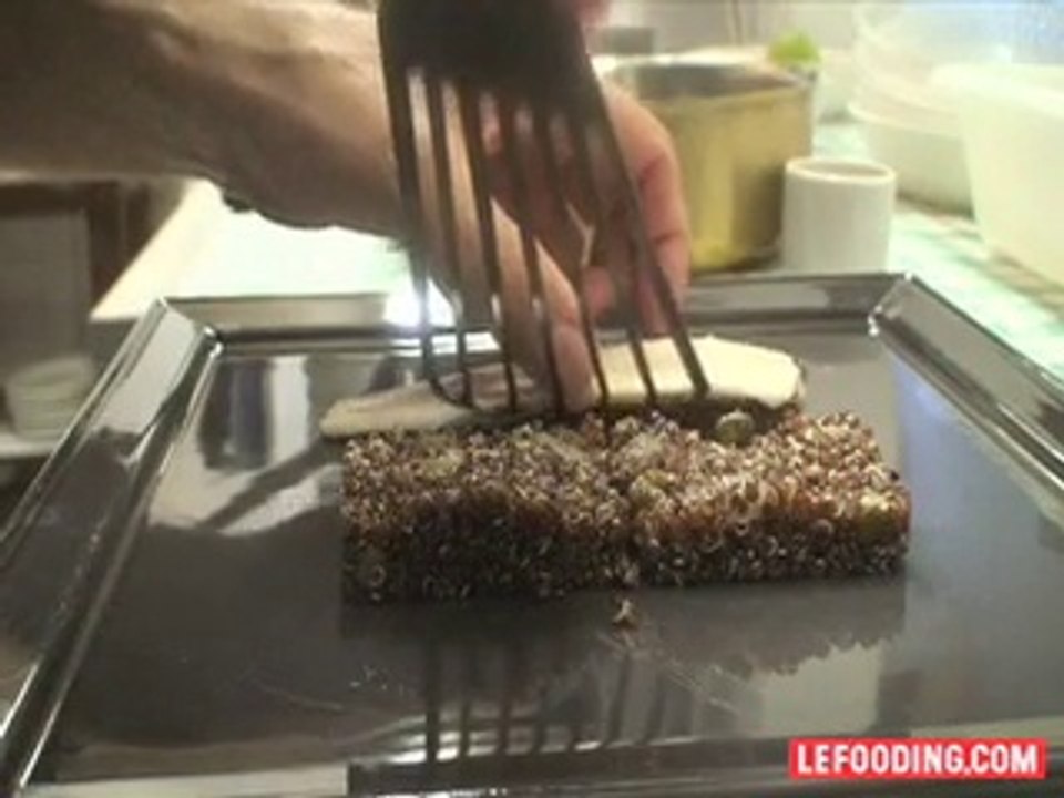 Recette de truite poêlée et quinoa rouge par Joël Cesari, La Chaumière