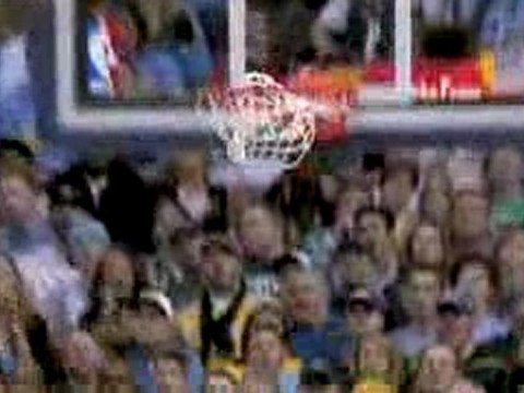 NBA Ty Lawson hits Nene underneath with a nice touch-pass fo