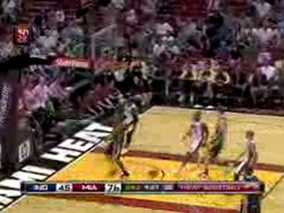 NBA Dwyane Wade strips the ball from Troy Murphy and takes t